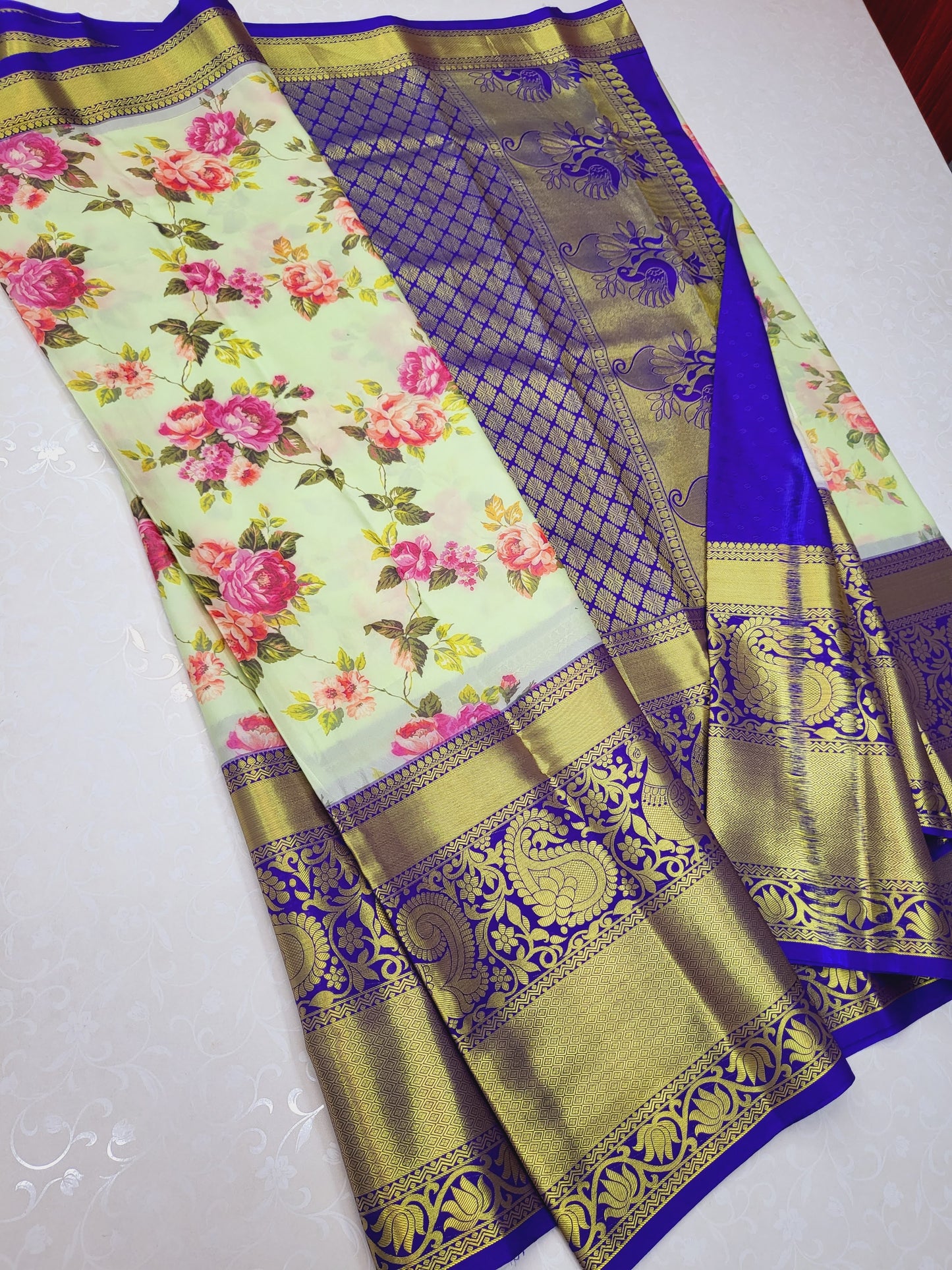 Kanchipuram Silks - Kalamkari Print