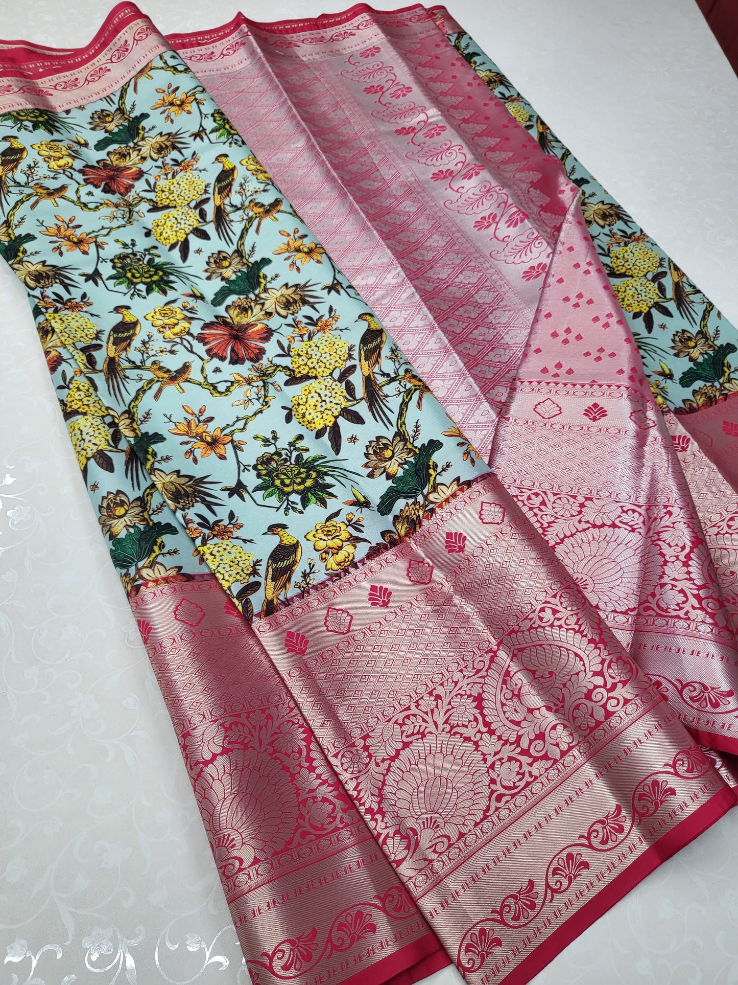 Kanchipuram Silks - Kalamkari Print