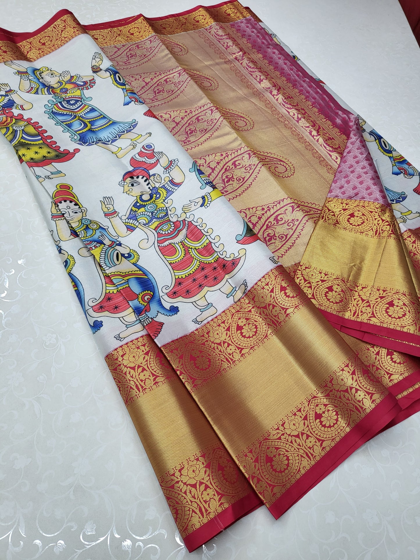 Kanchipuram Silks - Kalamkari Print