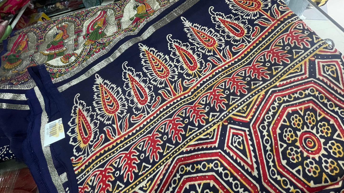 Ajrakh Saree