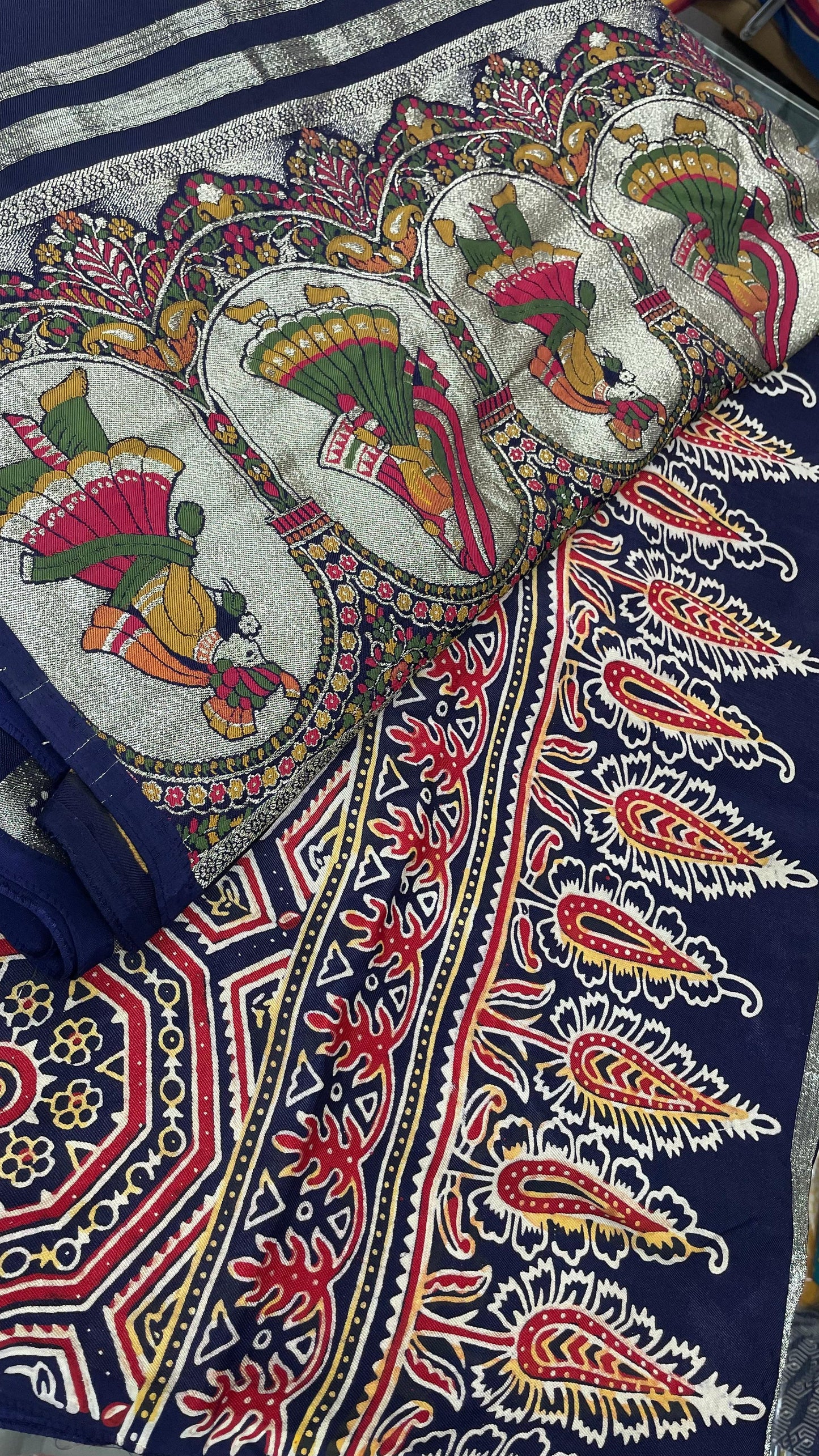 Ajrakh Saree