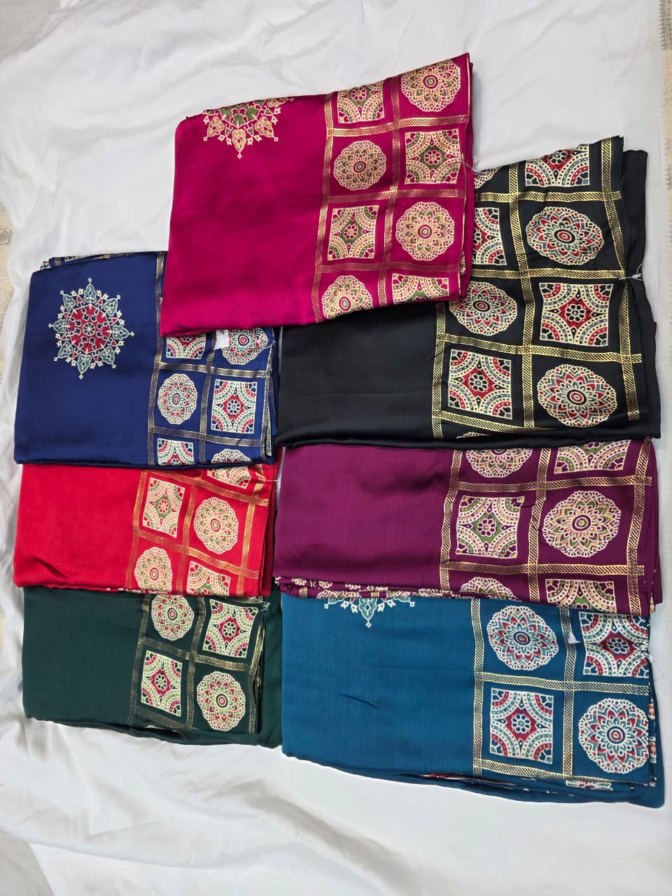 Gajji Silk saree Ajrak Print
